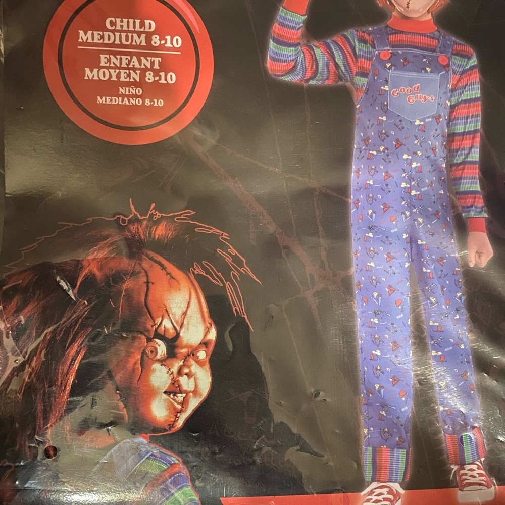 I’m selling Chucky costume or son got it for Halloween too small